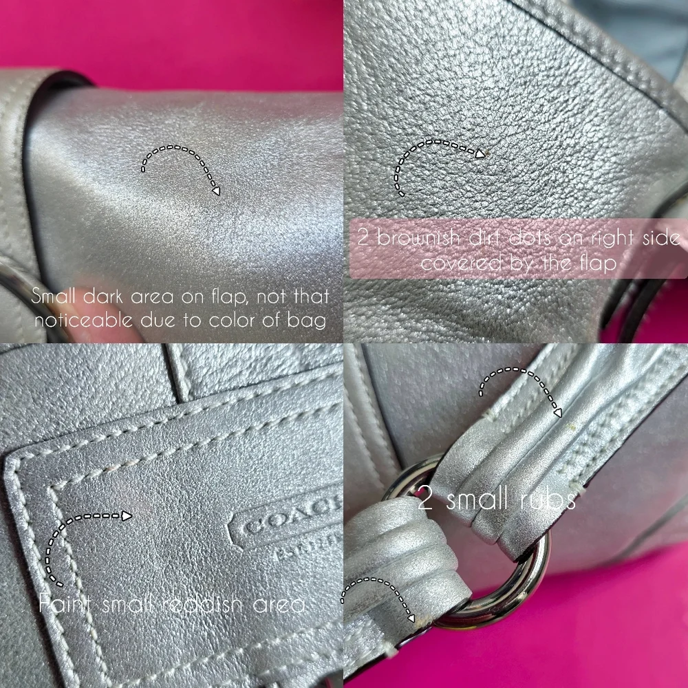 🅢🅞🅛🅓 Coach Y2k Goat Suede Flap Shoulder Bag - Picture 15 of 16